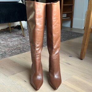 Steve Madden Tan Leather Heeled Boots